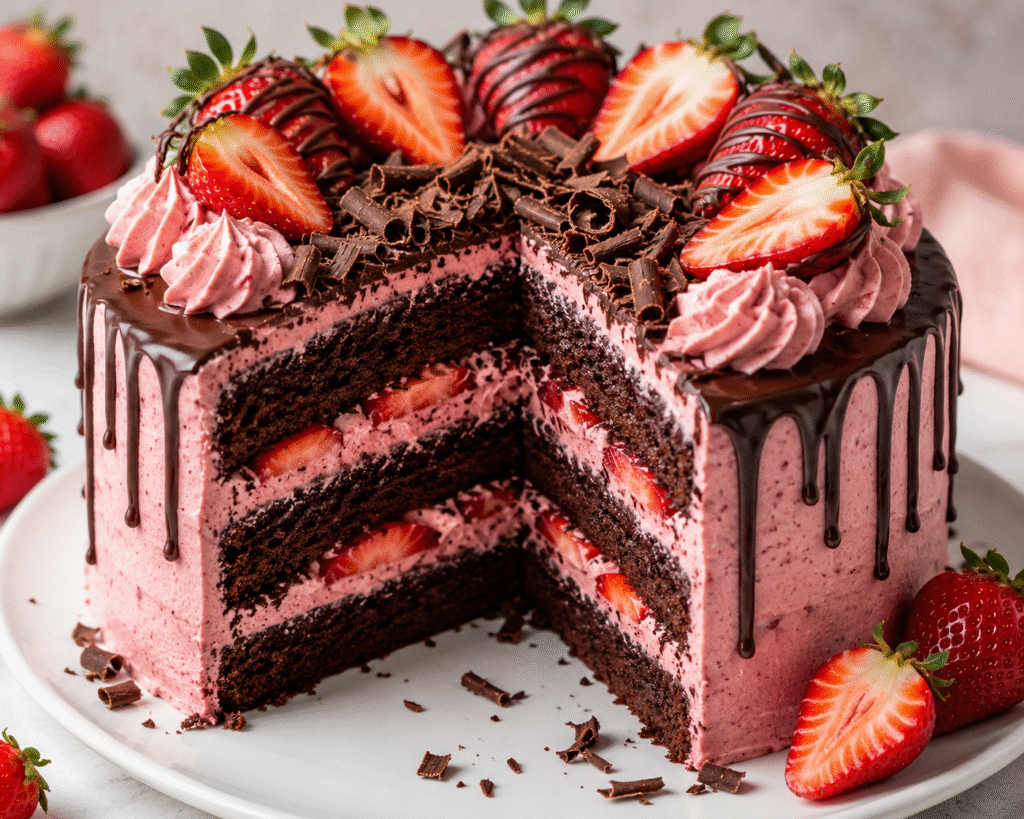 Strawberry Chocolate Cake
