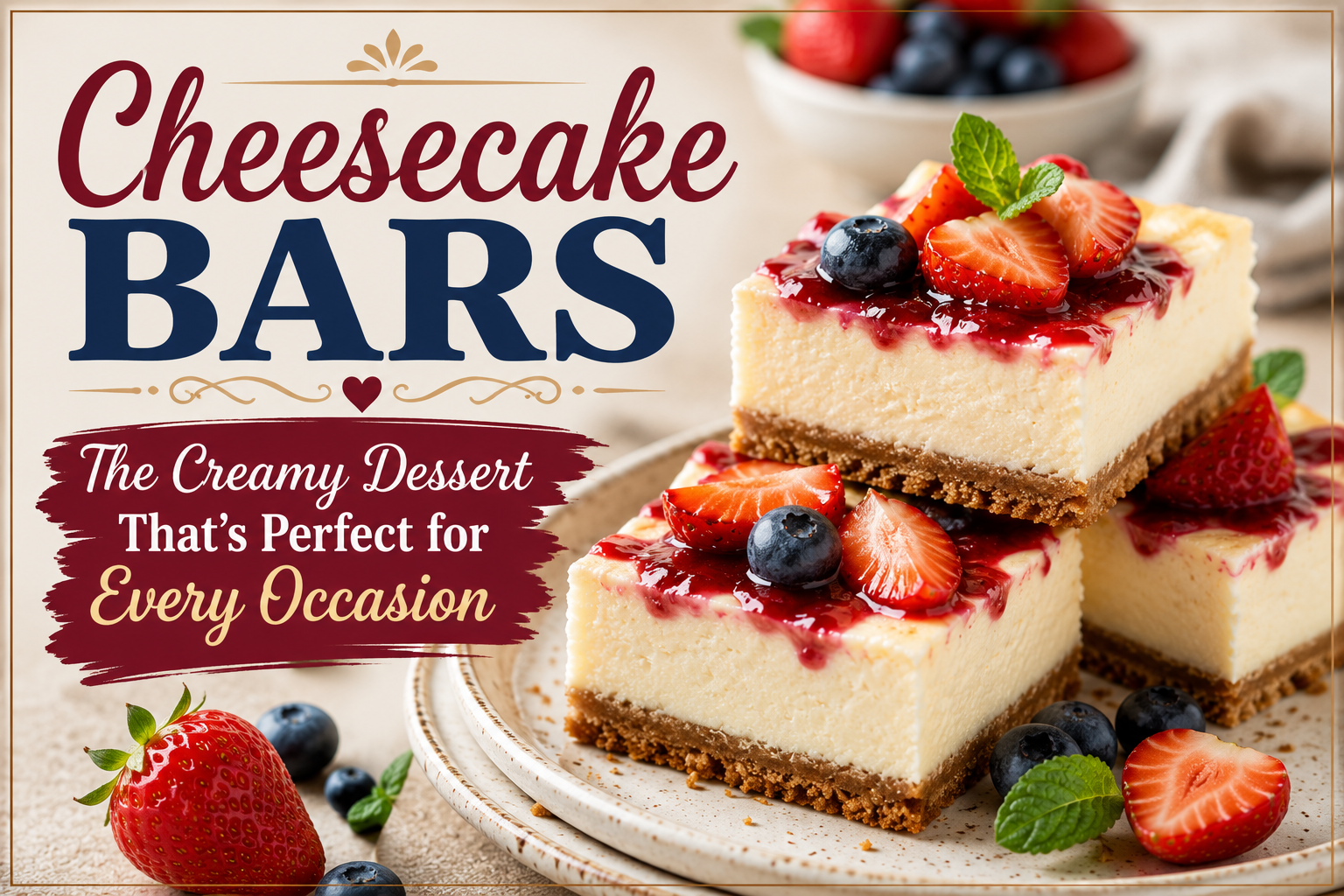 Cheesecake bars
