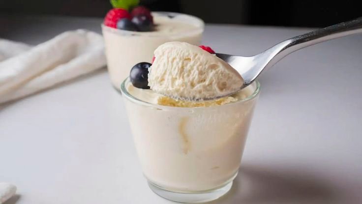 white chocolate mousse